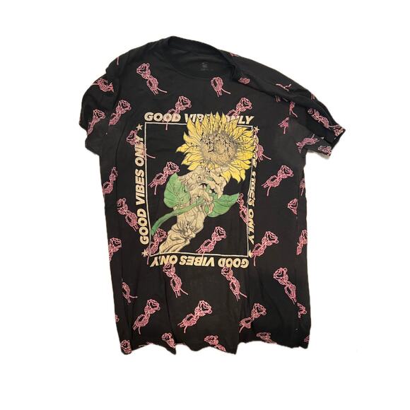 Launder Good Vibes Black TShirt Mens L - Picture 1 of 3